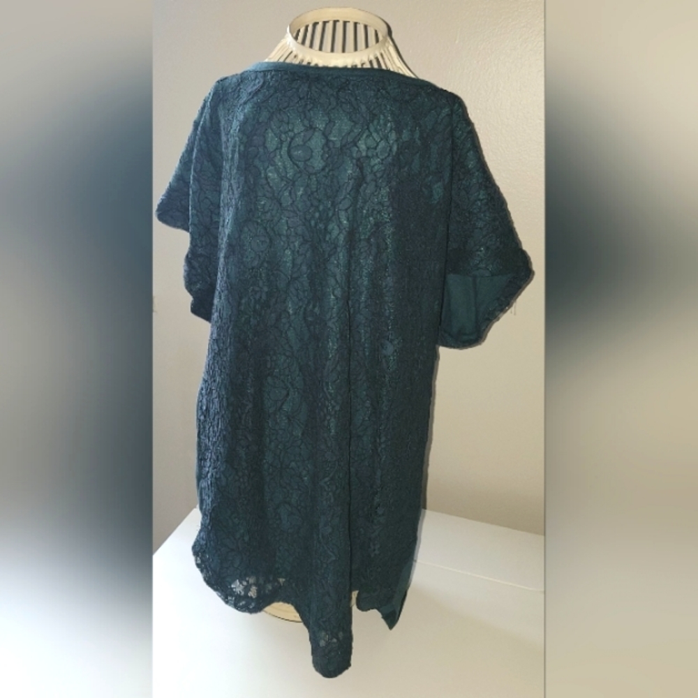 Violets and Roses Elma Laced Front Dark Green Size Medium